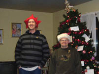 Christmas party in hats